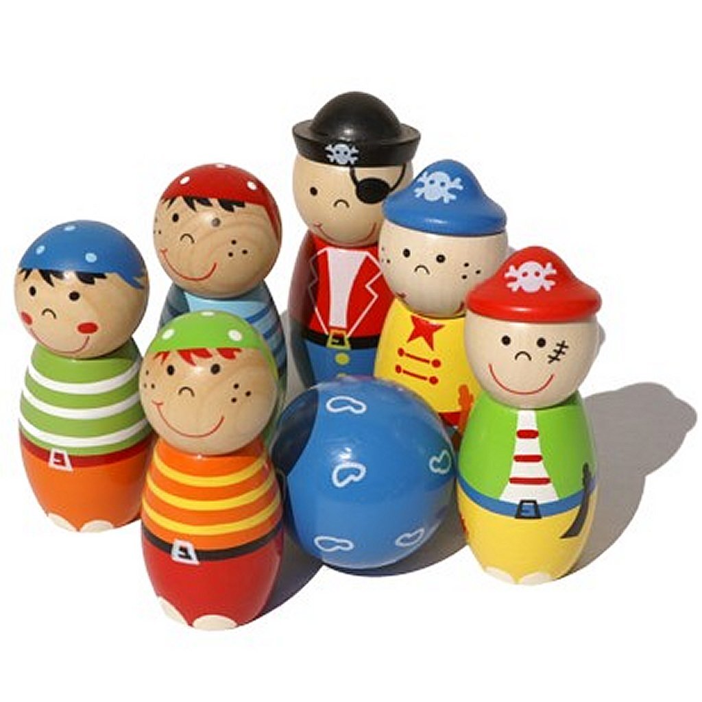 Einfach für Kinder einfach für 22107 Holzkegelspielpiraten