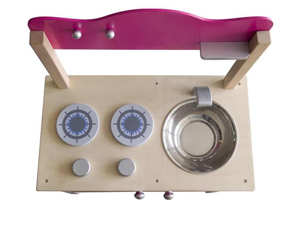 Küche mit Backofen rosa