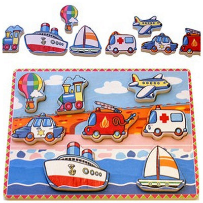 Einfach für Kinder einfach für Holzfahrzeuge Puzzle
