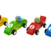 Rennwagen-Rückzug, farbig, 4-fach sortiert. 3+