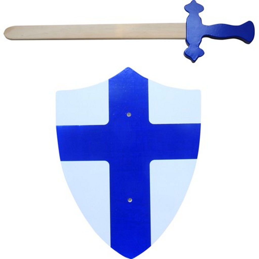 Einfach für Kinder einfach für Holzschwert und Schild blau