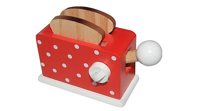 Einfach für Kinder einfach für Holz Toaster + Brot rot