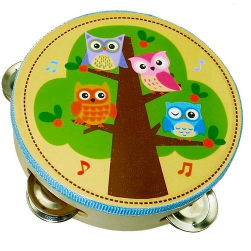 Einfach für Kinder einfach für Holz -Tambourin -Eulen