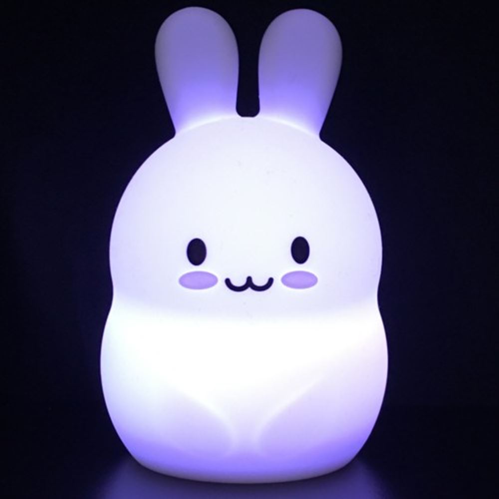 Große Hasen-Nachtlampe aus Silikon. 1+