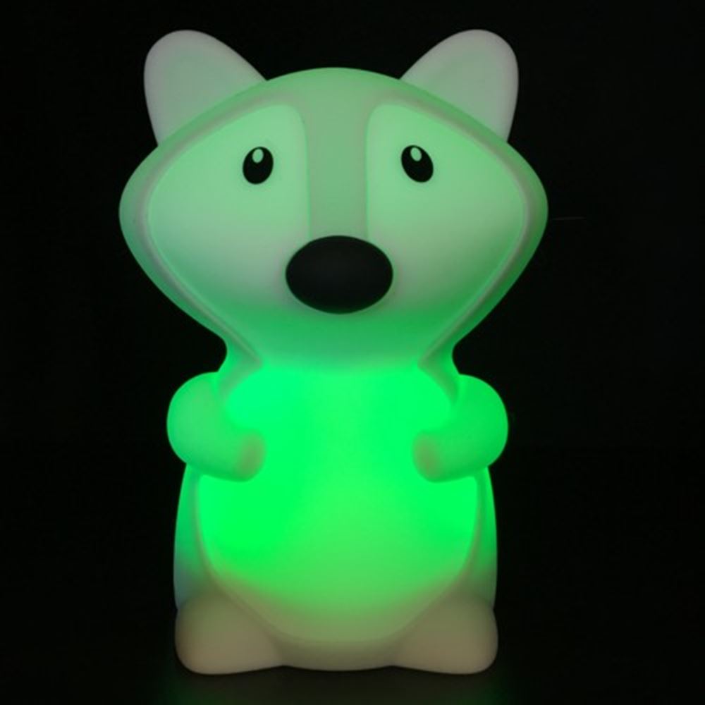 Nachtlampe Silikonfuchs. 1+