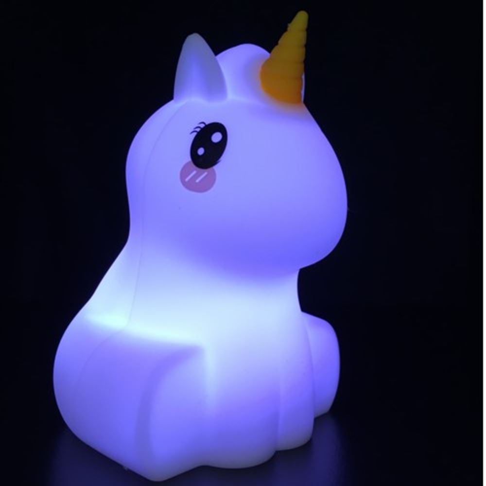 Einhorn-Nachtlampe aus Silikon. 1+