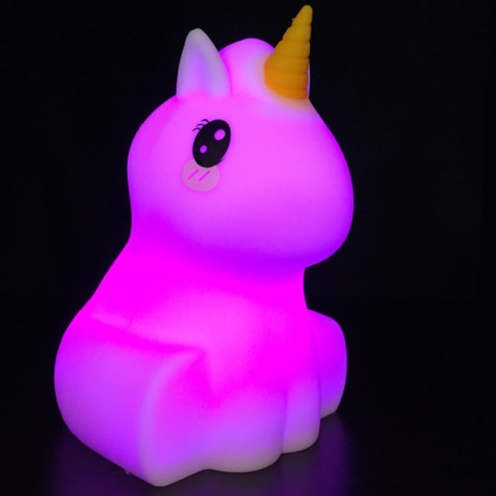 Einhorn-Nachtlampe aus Silikon. 1+