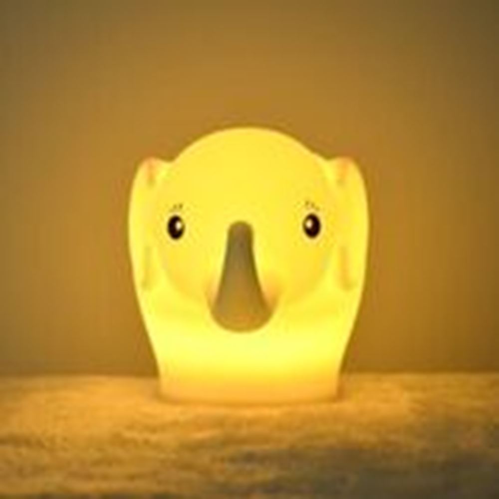 Elefanten-Nachtlampe aus Silikon. 1+