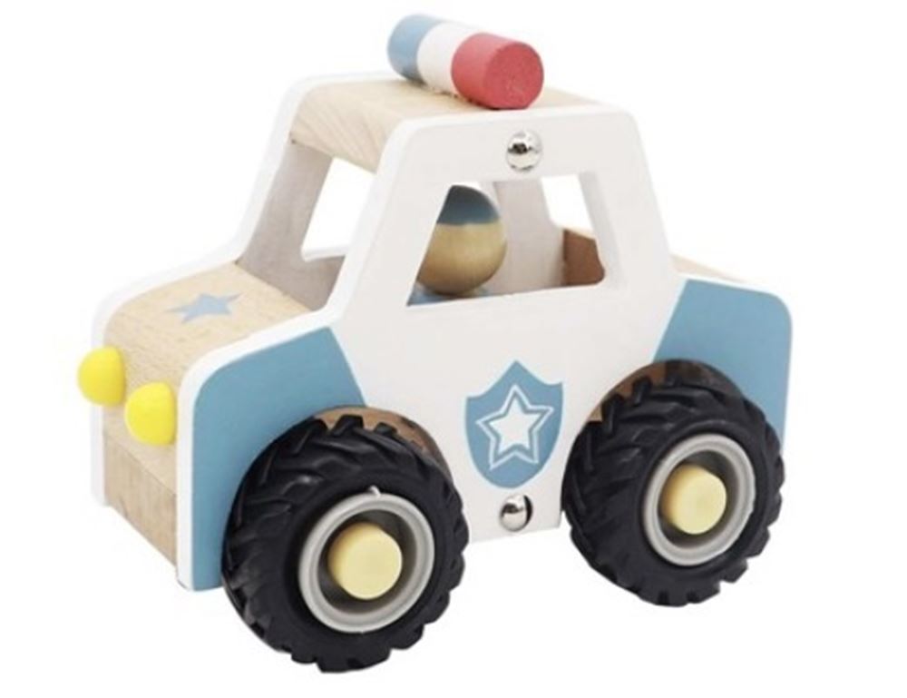 Polizeiauto aus Holz. 3+