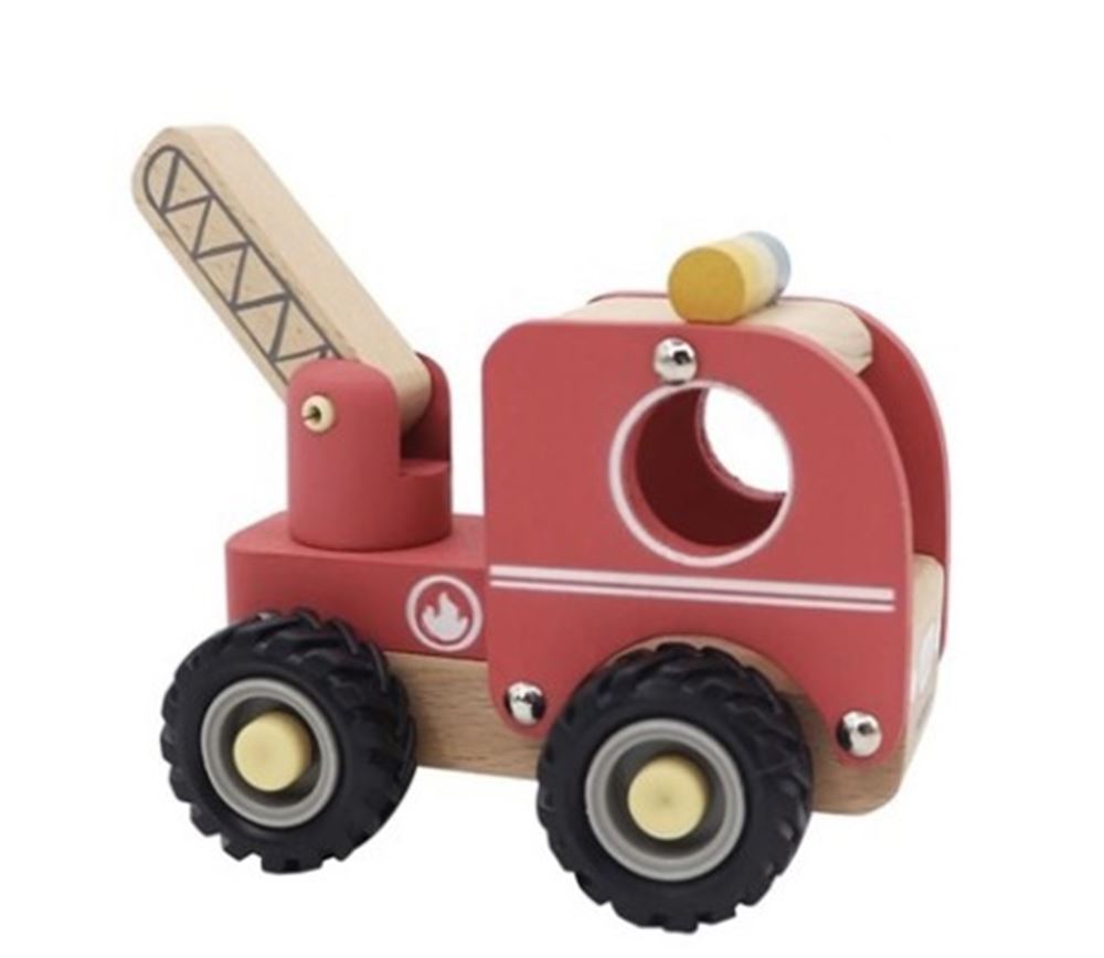 Feuerwehrauto aus Holz. 3+