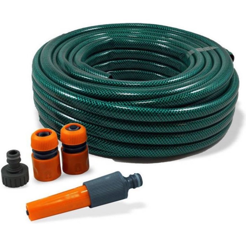 Benson Gartenschlauch-Set 15 m grün orange