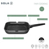 Sola Sola Fair Cooking Grill Pfanne 28x28 cm schwarz