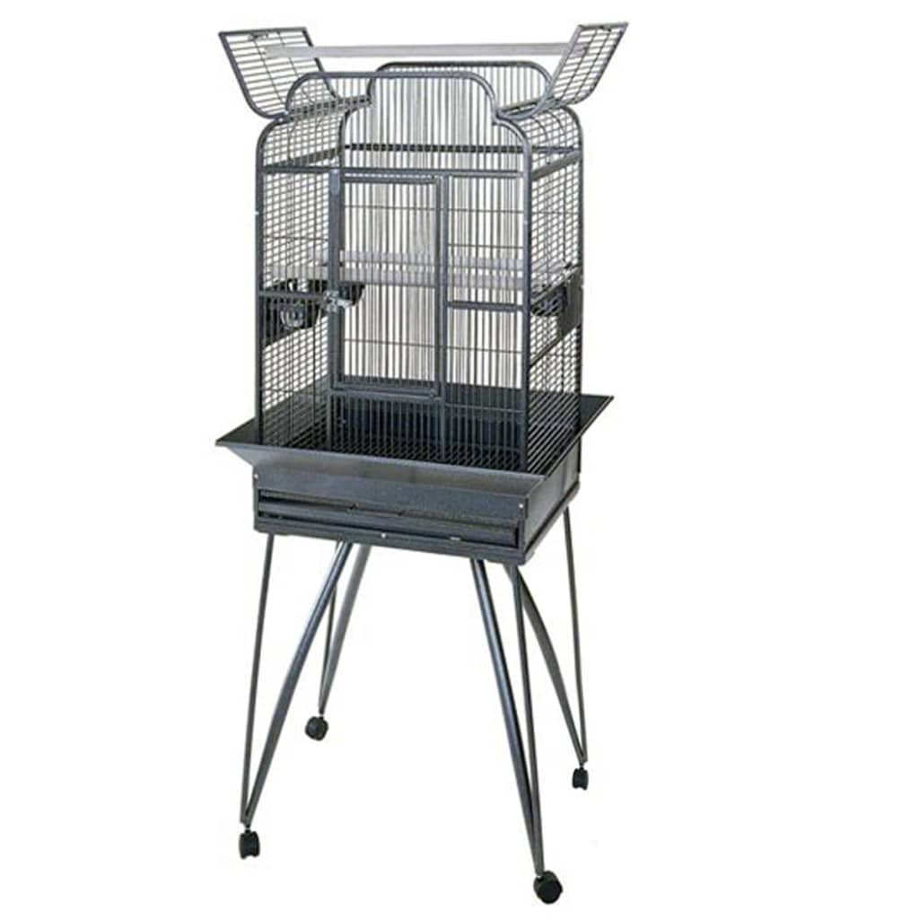 Starke starke Papagei Cage Villa Andrea 68x55x160 cm Silbergrau 93022