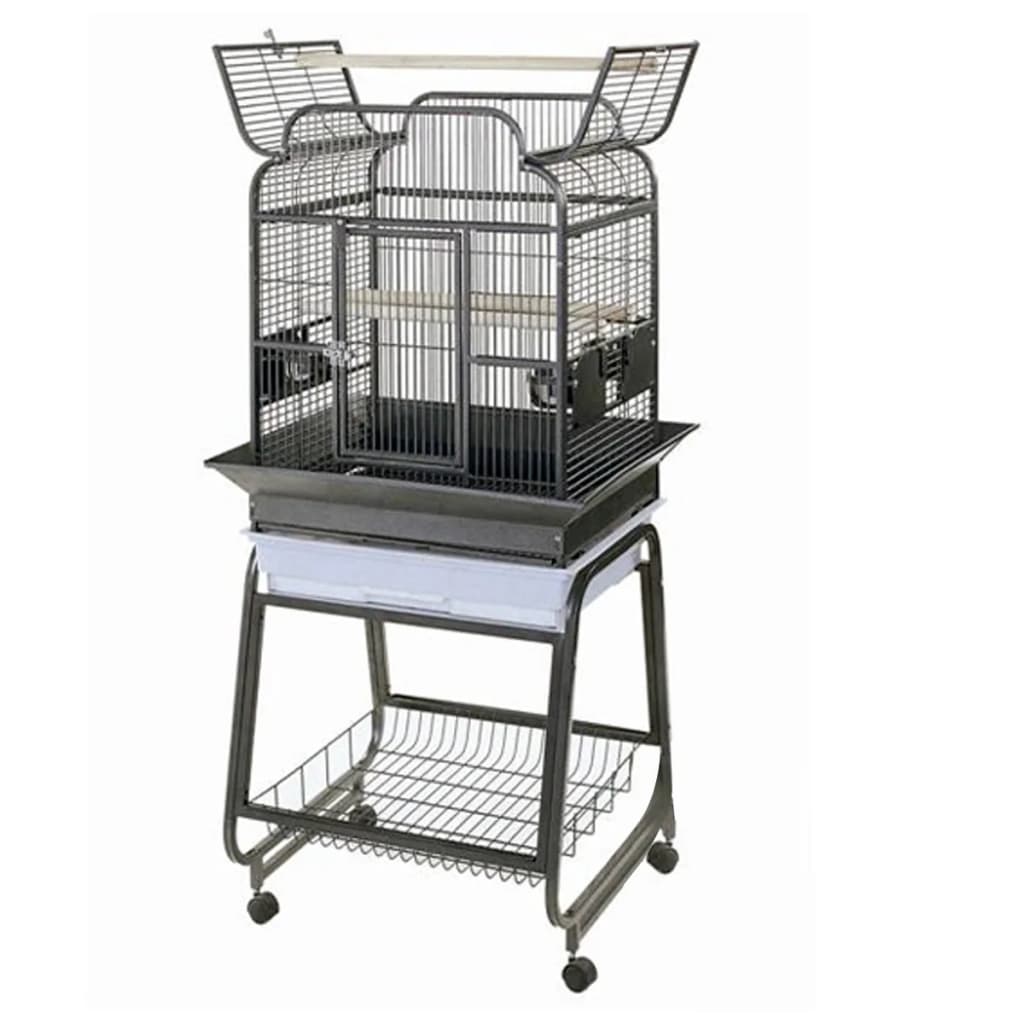 Starke starke Papagei Cage Villa Gaia 56x43x160 cm Silbergrau 93030