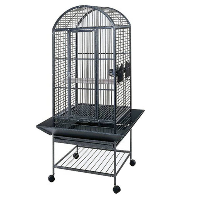 Starke starke Papagei Cage Villa Minerva 46x46x144 cm Silbergrau 93017