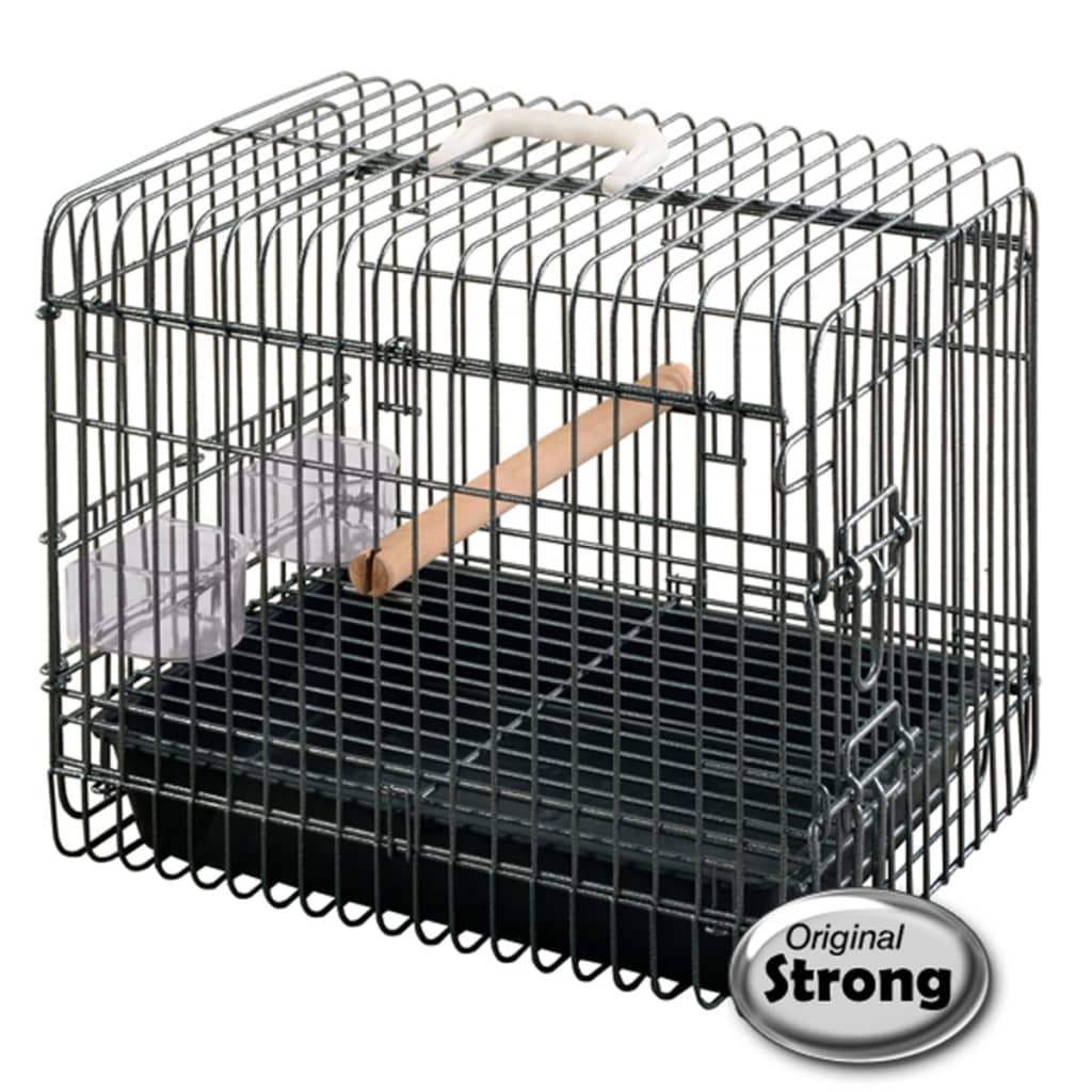 Starker starker Reisekäfig für Vögel Licht 33x45x39 cm schwarz 99036