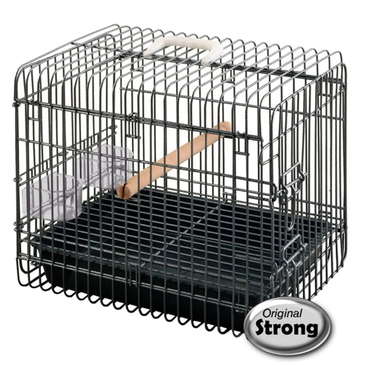 Starker starker Reisekäfig für Vögel Licht 33x45x39 cm schwarz 99036