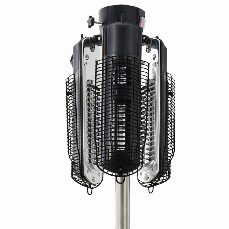 Gespenrte Parasolheizung 2000 W Halogenschwarz und Silber PH10