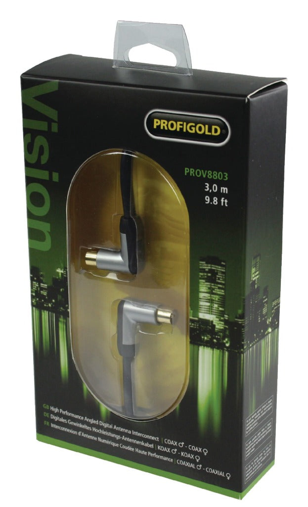 Profigold Profigold Prov8803 Coax Cable Male auf Frauen auf Aktien 3,00 m schwarz