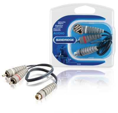 Bandridge Bandridge BAL4600 Subwoofer Kabel 2x RCA männliche RCA weiblich 0,20 m blau