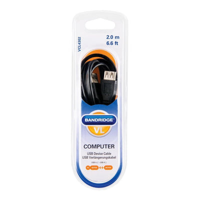 Bandridge Bandridge USB 2.0 A Mann zu USB 2.0 a weiblich 2 m schwarz