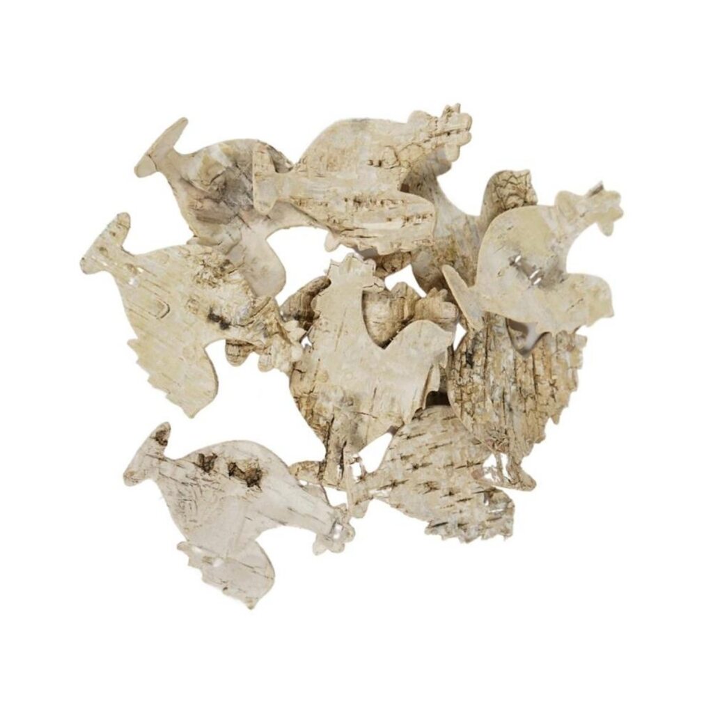 Andere Markenhuhnfiguren von natürlicher Rinde 8 cm 24 Stücke