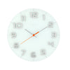 Nächste Zeit NEXTIME NE-8817WI WALL Clock Slide. 30 x 3,5 cm, Glas, weiß, 'edelrunde'