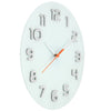 Nächste Zeit NEXTIME NE-8817WI WALL Clock Slide. 30 x 3,5 cm, Glas, weiß, 'edelrunde'