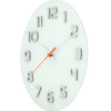 Nächste Zeit NEXTIME NE-8817WI WALL Clock Slide. 30 x 3,5 cm, Glas, weiß, 'edelrunde'