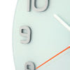 Nächste Zeit NEXTIME NE-8817WI WALL Clock Slide. 30 x 3,5 cm, Glas, weiß, 'edelrunde'