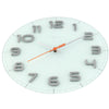 Nächste Zeit NEXTIME NE-8817WI WALL Clock Slide. 30 x 3,5 cm, Glas, weiß, 'edelrunde'