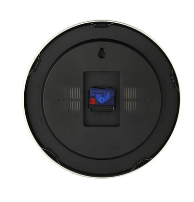 Nächste Zeit NEXTIME NE-3998ST Wall Clock Slide. 19 cm, gebürstetes Aluminium, 'Station'