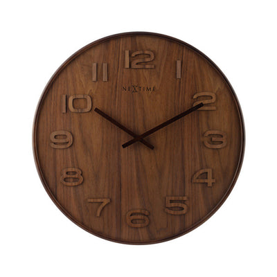 Nächste Zeit NEXTIME NE-3096BR WACK Clock Folie. 35 cm, Holz, braun, 'Holzholzmedium'