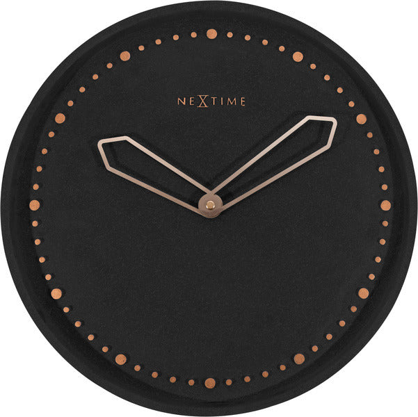 Nächste Zeit NEXTIME NE-3197 SWW WALL Clock Slide. 35 cm, Polyresin, schwarz