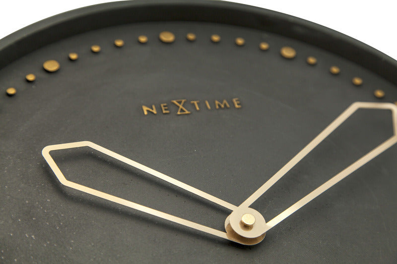 Nächste Zeit NEXTIME NE-3197 SWW WALL Clock Slide. 35 cm, Polyresin, schwarz