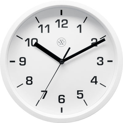 Nächste Zeit Weitere NX-7321WI Wanduhr NXT-Durchmesser 20 cm Kunststoff weiß, weißes Zifferblatt