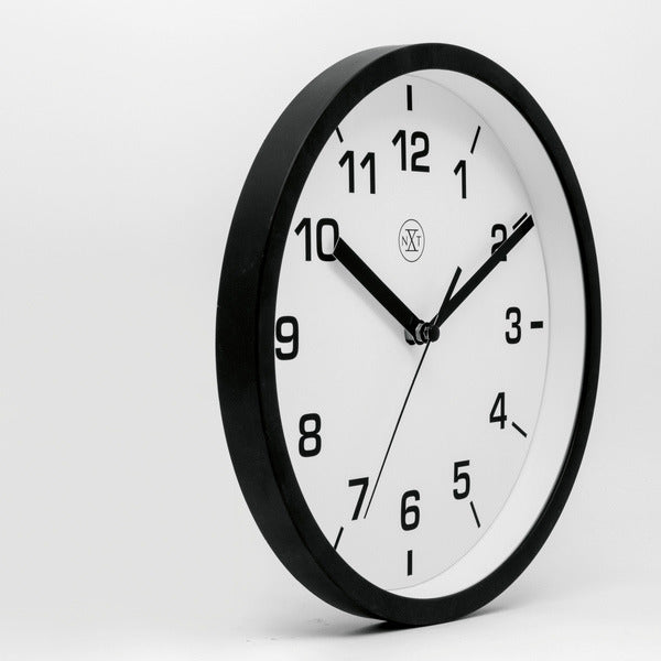 Nächste Zeit Weitere NX-7321WW Wanduhr NXT-Durchmesser 20 cm Kunststoff schwarz, weißes Zifferblatt