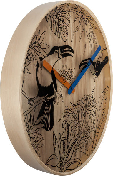 Nächste Zeit NEXTIME NE-3230 Wanduhr Tropica Ø40 Holz