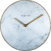 NÄCHSTE IMMIME NEXTIME NE-8189WI WALL-Uhr Marmor Ø 40 cm Weiß