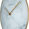 NÄCHSTE IMMIME NEXTIME NE-8189WI WALL-Uhr Marmor Ø 40 cm Weiß