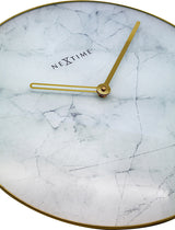 NÄCHSTE IMMIME NEXTIME NE-8189WI WALL-Uhr Marmor Ø 40 cm Weiß - afbeelding 5