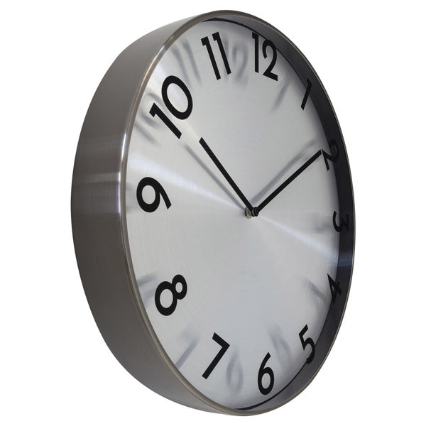 Nächste Zeit NEXTIME NE -3289GS Metallwanduhr 40 cm -Quiet Uhr Metallreflexion