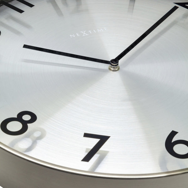 Nächste Zeit NEXTIME NE -3289GS Metallwanduhr 40 cm -Quiet Uhr Metallreflexion