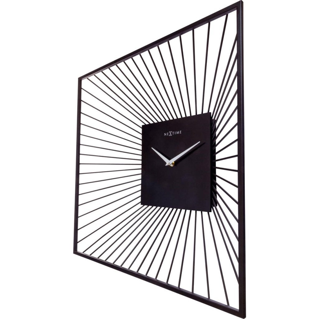 NEXTIME WALKTOCK Square 45x45x15 cm Black Metall