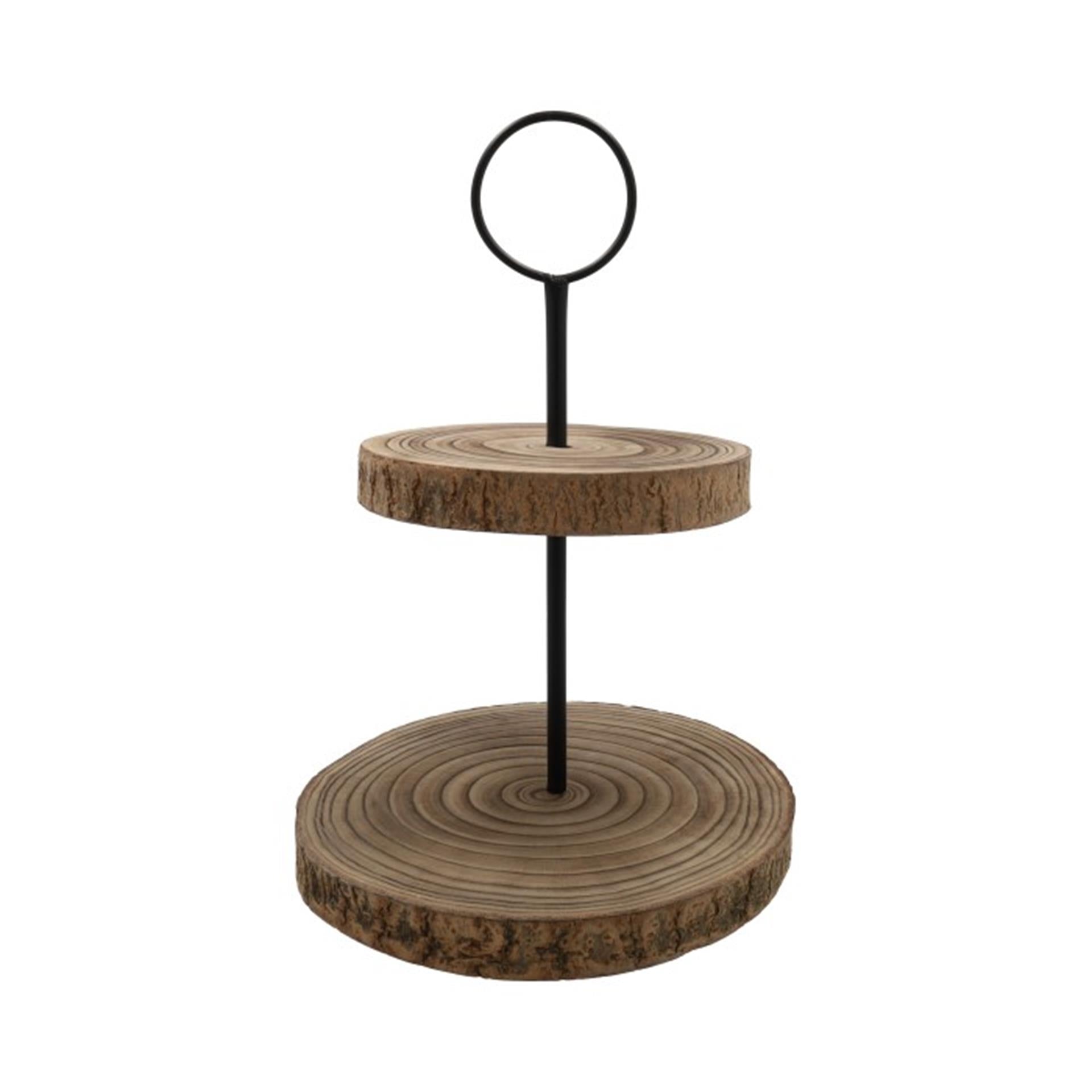 Hbx Natural Living Etagere Holz 2-lagig H38T33cm