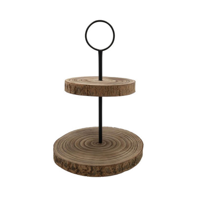 Hbx Natural Living Etagere Holz 2-lagig H38T33cm