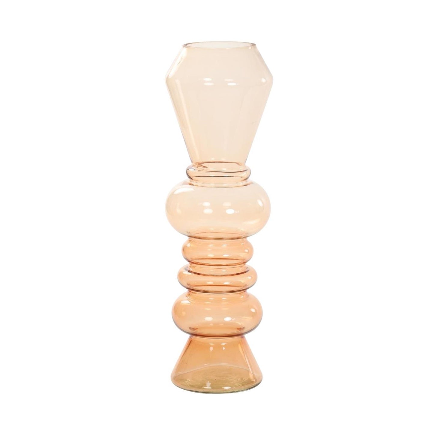 Leichte und lebendige Vase aus Glas ø13,5xh44,5cm