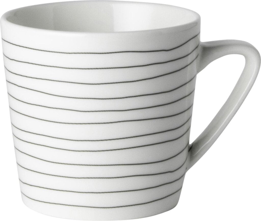 Niederländische Rose Dutch Rose Loft Schwarz -weißer Kaffeetasse Schwarze Streifen 20 Cl