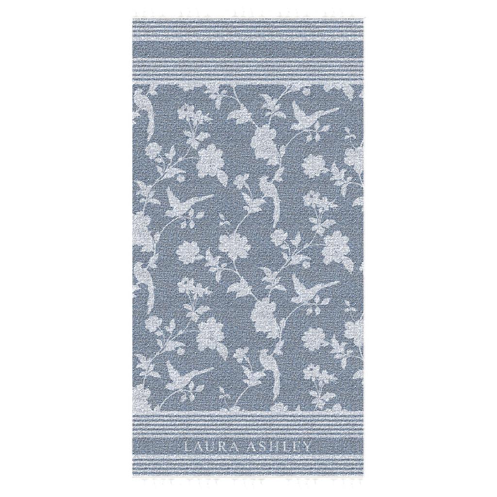 Laura Ashley Laura Ashley Hamam Stoff Elvoren Mitternacht 90x180 cm blau weiß