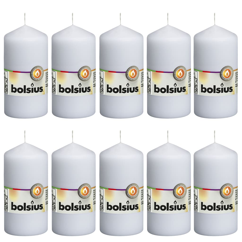 Bolsius Bolsius Stollen Kerzen 10 Stcs 120x58 mm Weiß